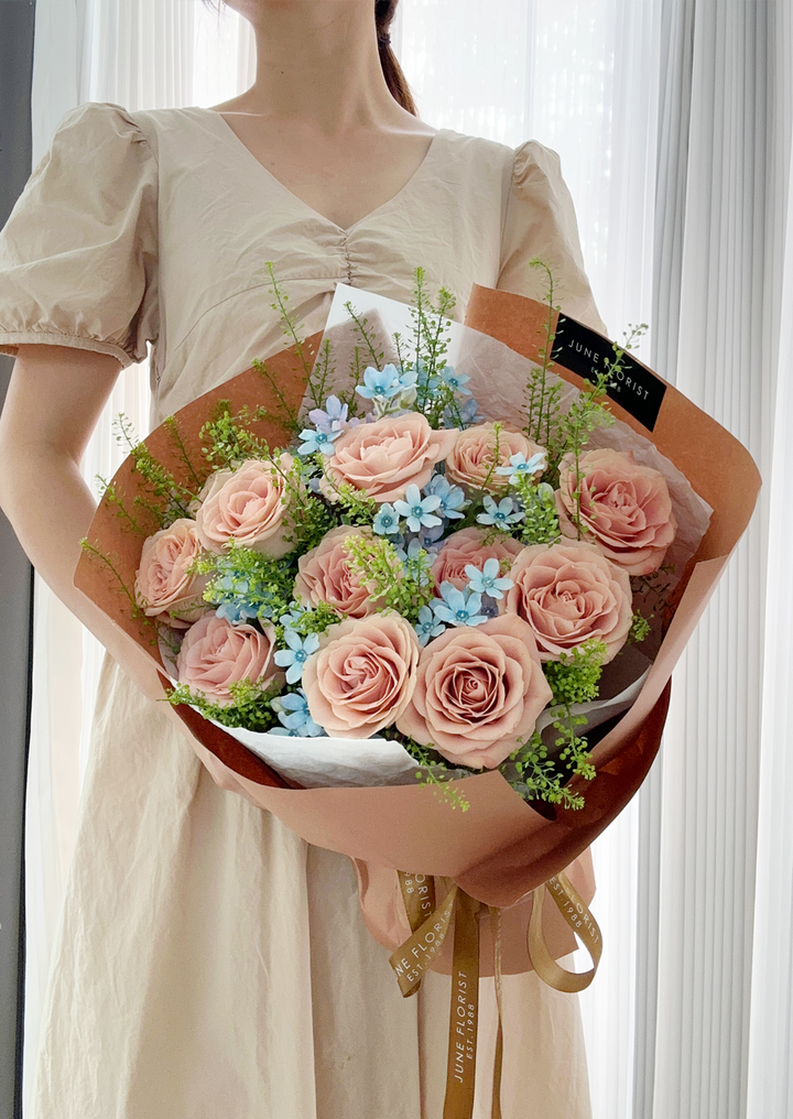 FLOWER BOUQUET(cappuccino roses) 006