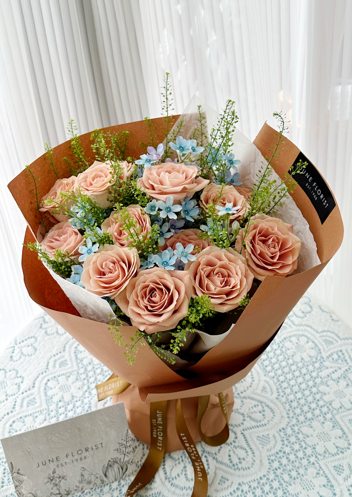 FLOWER BOUQUET(cappuccino roses) 006